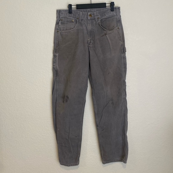 Carhartt Vintage carpenter pants utility cargo dungaree Grey - Picture 1 of 6